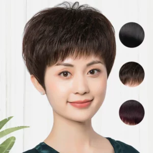 Natural Fluffy Women’s Short Straight Wig