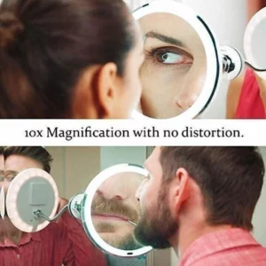 360° Flexible Light Up 10X Magnification Makeup Mirror