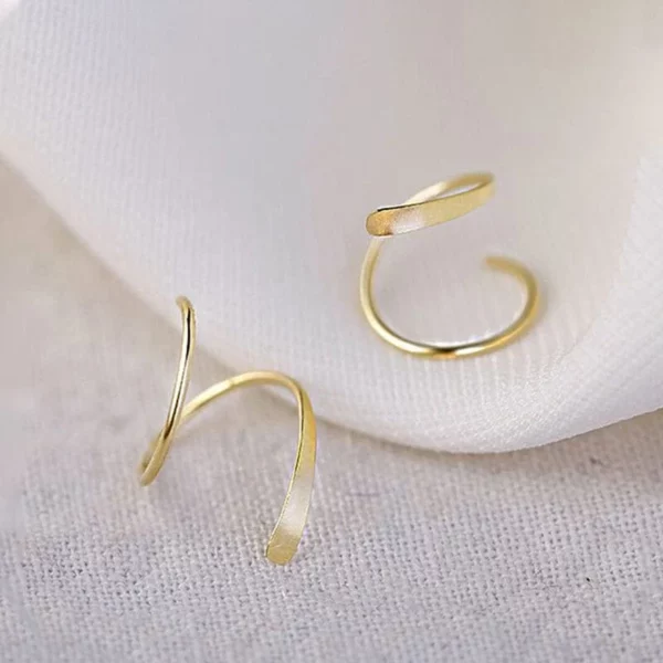 Spiral Hoop Twist Earrings