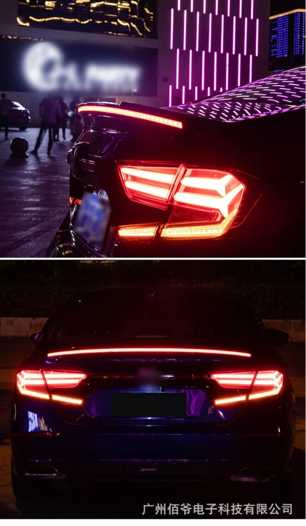 New external carbon fiber pattern car tail LED streamer light