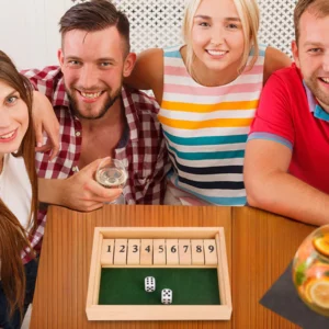 Shut The Box Game - Fun Table Math Game for Adults & Kids