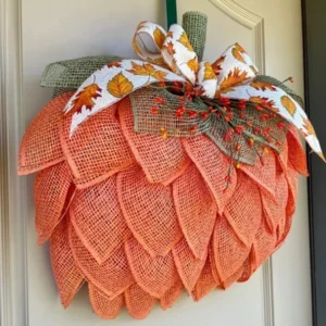 Handmade Fall Pumpkin Wreath