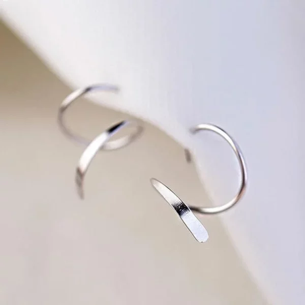 Spiral Hoop Twist Earrings