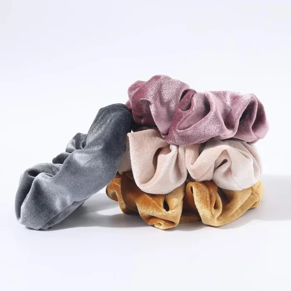 Velvet hidden secret pocket scrunchie with zipper