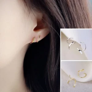 Spiral Hoop Twist Earrings