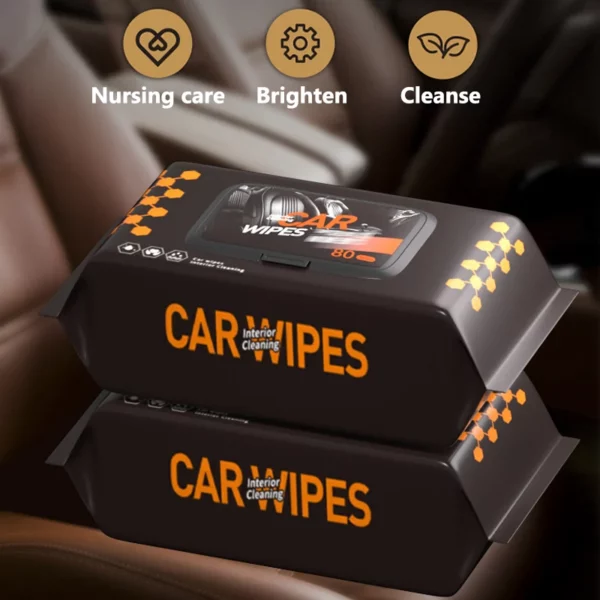 Car interior cleaning and polishing wipes（80 pcs/bag）