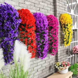 Vivid Artificial Hanging Orchid Bunch