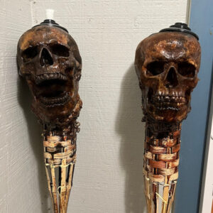 Handmade Skull Tiki Torch