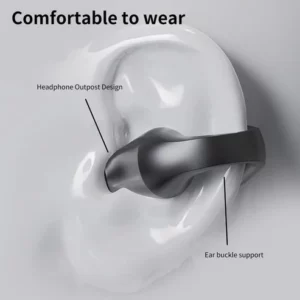 Wireless bone conduction headphones with ear clip