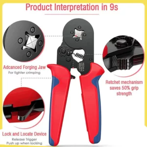 Ratchet Tubular Terminal Wire Crimpers Set