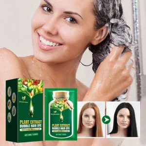 Bubble hair color cream for hair care with plant extracts