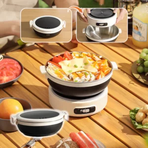 1.2L Portable Foldable Electric Pot with Overheat Protection