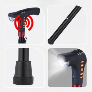 Intelligent Elderly Walking Stick with LED Light