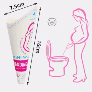 Female disposable urine funnel standing