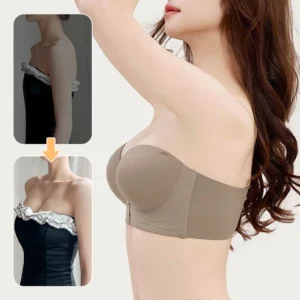 Invisible Strap Front Buckle Push Up Bra