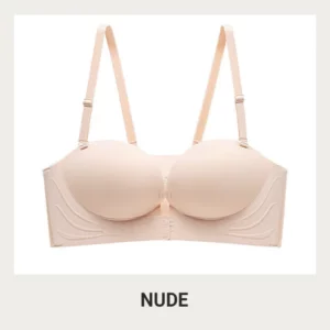 Invisible Strap Front Buckle Push Up Bra