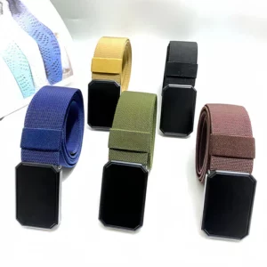 Durable tactical belt without holes with magnetic buckle