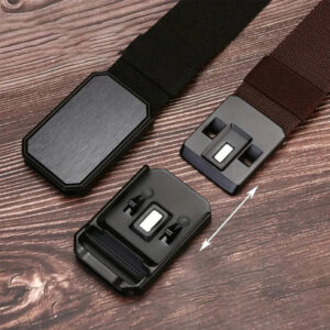 Durable tactical belt without holes with magnetic buckle