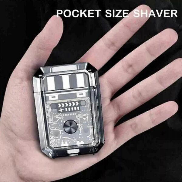 Transparent mini electric shaver with low noise