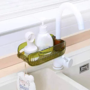 Kitchen bathroom sink faucet draining rack