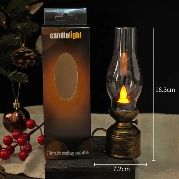 LED Vintage Kerosene Lamp Electronic Swinging Candle