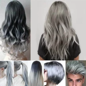 Silver Gray Natural Hair Dye Cream