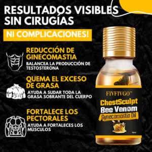 Chest sculpt oil, bee venom, define chest, 14 days, boost confidence