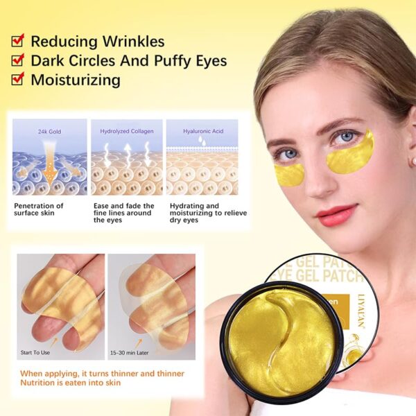 Eye mask with snail secretion, collagen and 24K gold