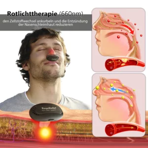 Fivfivgo™ RespiRelief Red Light Nasal Therapy Device