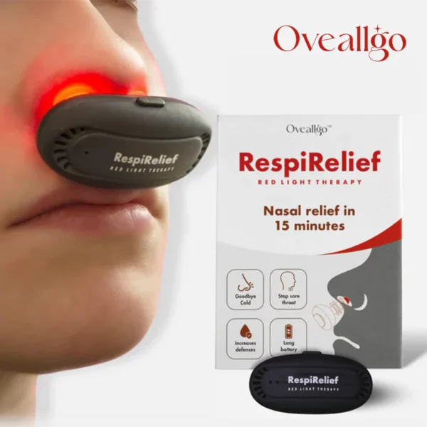 Fivfivgo™ RespiRelief Red Light Nasal Therapy Device