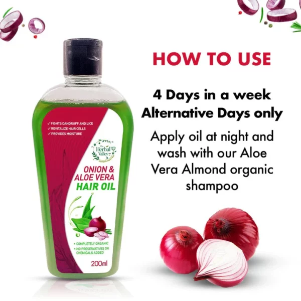 Onion & Aloe Vera Oil for Hair-fall