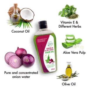 Onion & Aloe Vera Oil for Hair-fall