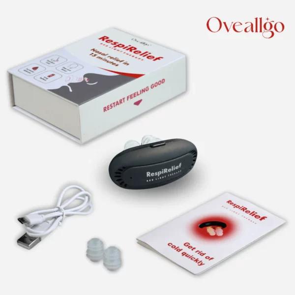 Fivfivgo™ RespiRelief Red Light Nasal Therapy Device