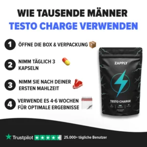 Testo Charge 90 capsules + FREE E-book