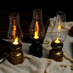 LED Vintage Kerosene Lamp Electronic Swinging Candle