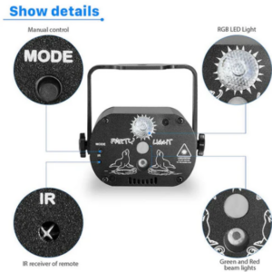 Stage Laser Light Sound Activated LED Projector Party Light