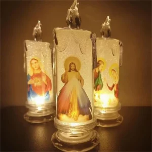 Jesus LED Prayer Candle