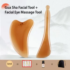 Gua Sha Scraping Massage Tool Set for Face & Body