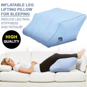 Inflatable leg pillows on the bed to prevent varicose veins