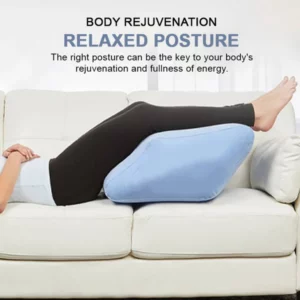 Inflatable leg pillows on the bed to prevent varicose veins