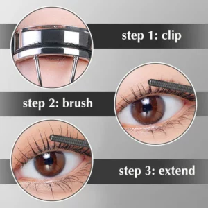 3D mascara with metal brush for full eyelashes - waterproof & long-lasting