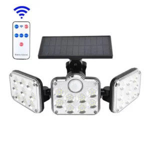 Aplique solar triple LED