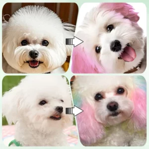 Dog Hair Dye Cream Kit with Safe Long-Lasting Dye Effect