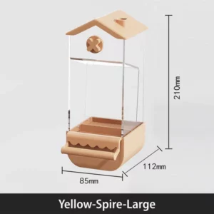 Transparent Splash-Proof Automatic Bird Cage Feeder