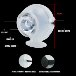 Adjustable Light Direction Aquarium Spotlight for Fish Tank