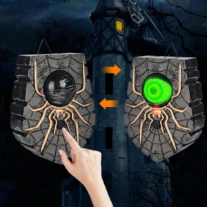 Spider-Eye Rotating Doorbell with Creepy Glowing Effect