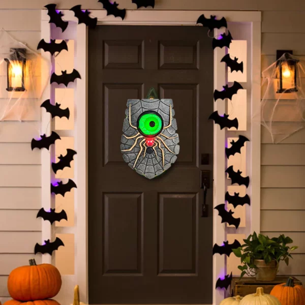 Spider-Eye Rotating Doorbell with Creepy Glowing Effect