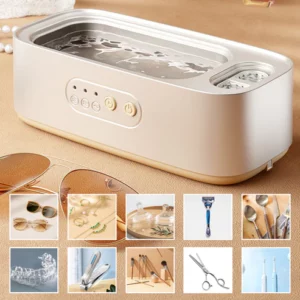 48Khz Dual-Compartment Ultrasonic Cleaner with Timer