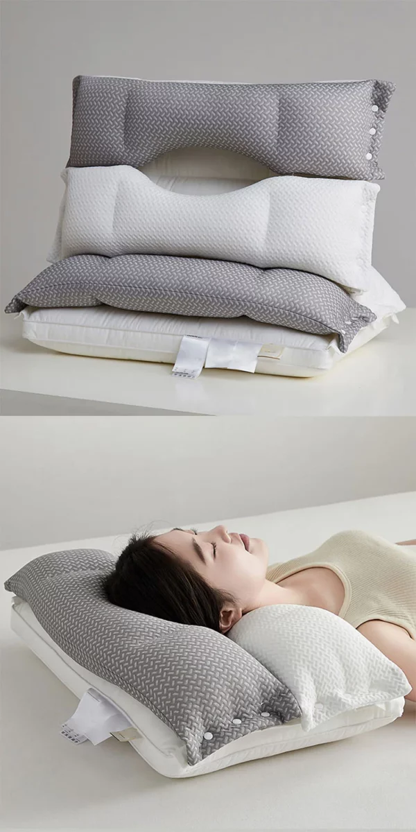 Double-Layer Detachable Pillow for Comfort