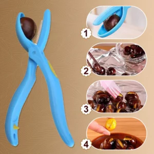 Multifunctional Durable Chestnut Shell Opener with Spring